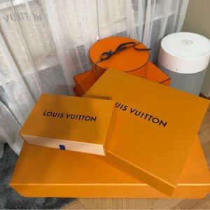 Auth Huge Louis Vuitton Empty Gift Box + Shopping Bag